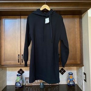 Zara Sweatshirt Hoodie Dress BLACK (S)